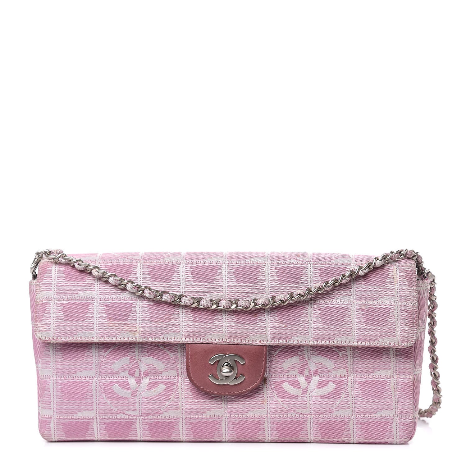 Chanel Nylon Travel East West Flap Pink 1 of 18
