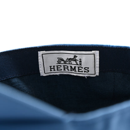 Hermes Stretch Cotton Twill Lambskin Nevada Hello Mr Farrier Hat 57 Méditerranée Orange 8 of 9