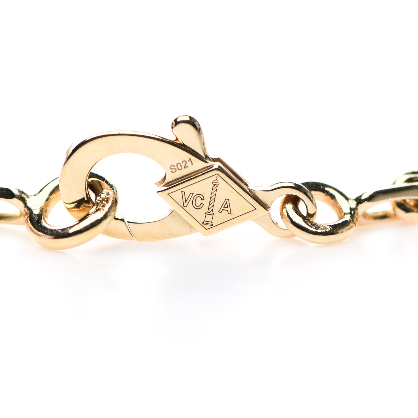18K Yellow Gold 5 Motifs Guilloche Vintage Alhambra Bracelet
