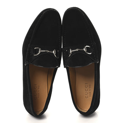 Gucci Suede Mens 1953 Horsebit Loafers 9 Black 2 of 9