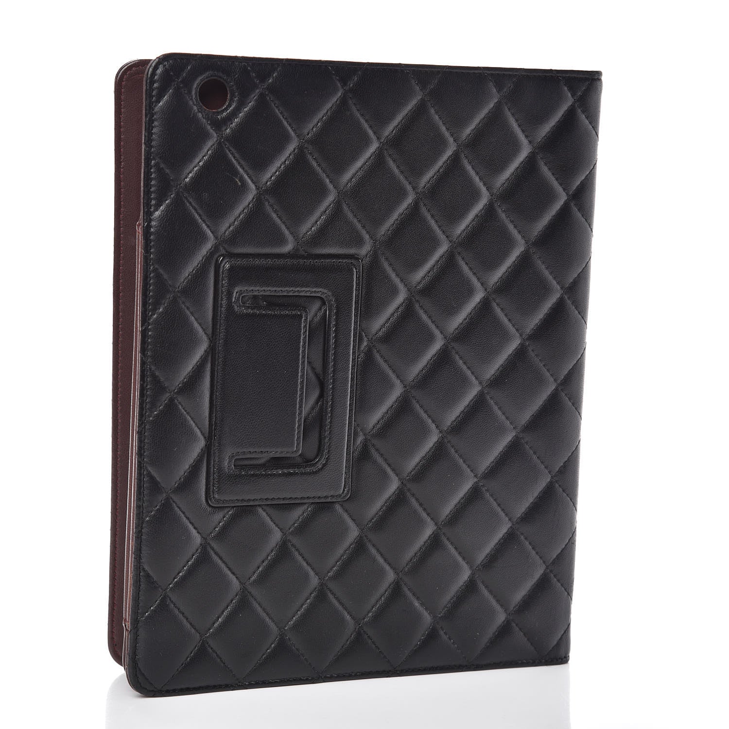 Chanel Lambskin Quilted iPad Case Black 3 of 9