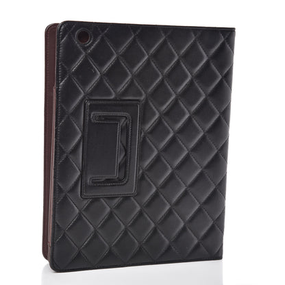 Chanel Lambskin Quilted iPad Case Black 3 of 9