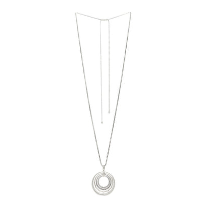 David Yurman Sterling Silver Diamond Stax Pendant Necklace 3 of 5