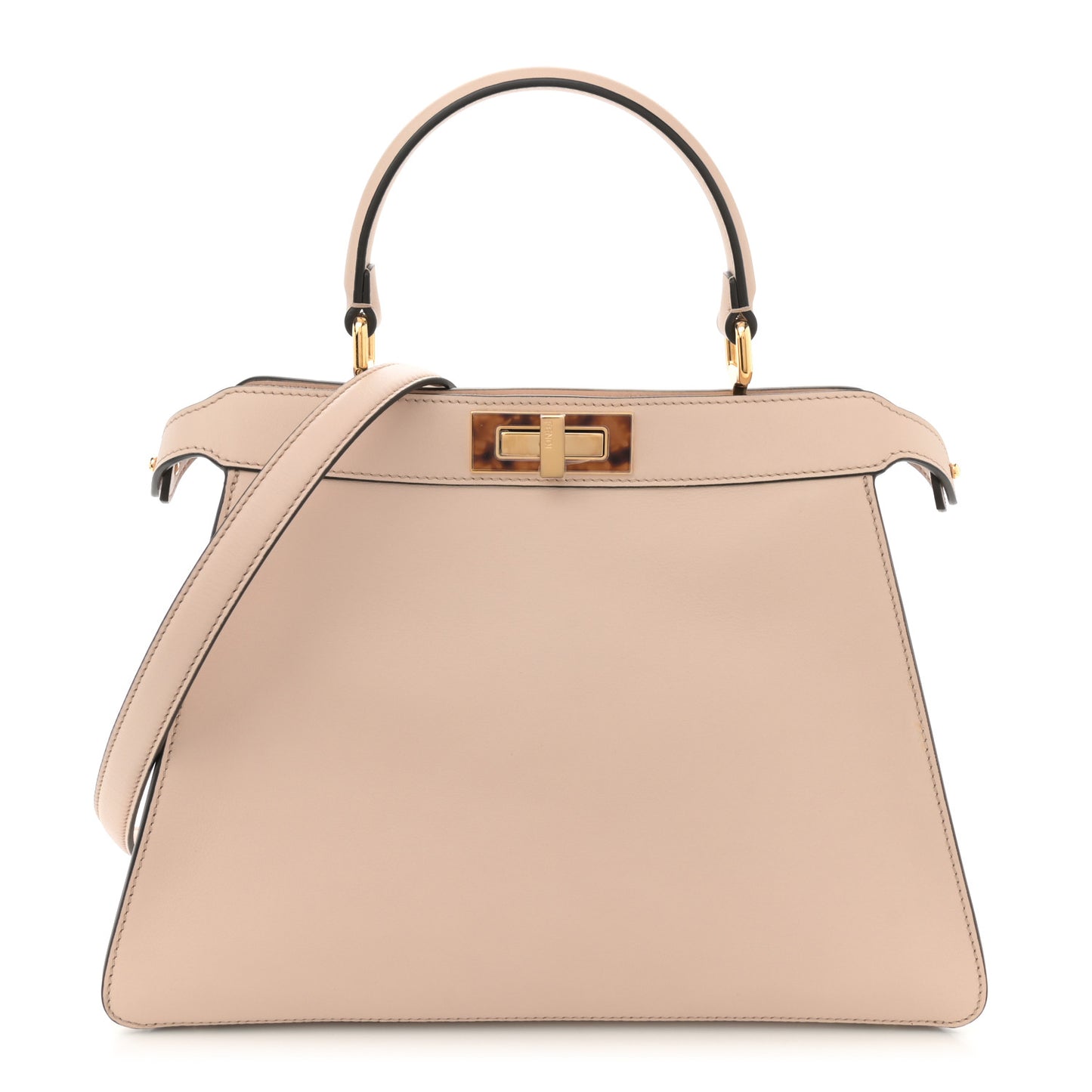 Vitello Seta Shiny Nappa Plexiglass Medium Peekaboo I SEE U Satchel Poudre