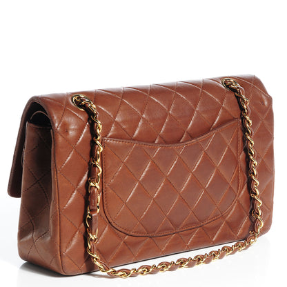 Chanel Lambskin Medium Double Flap Chocolate Brown 3 of 8