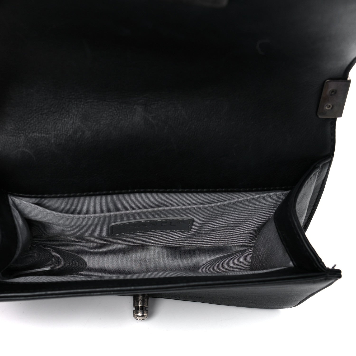 Chanel Calfskin Double Stitch Small Boy Flap Black 5 of 17