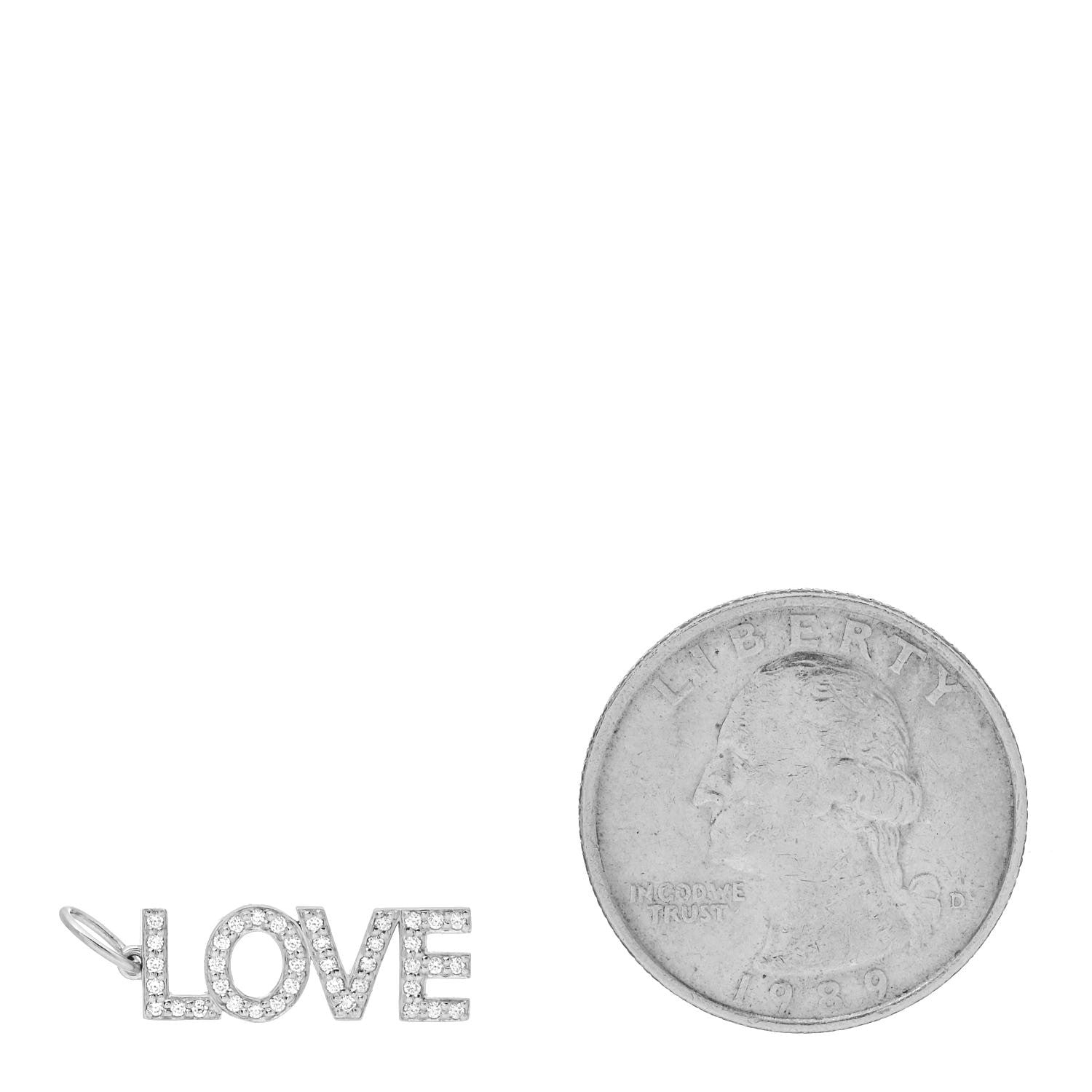 Tiffany Platinum Diamond Love Charm 2 of 3