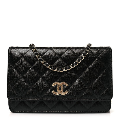 Chanel Caviar Quilted Multi Chain Wallet On Chain WOC Black 1 of 12