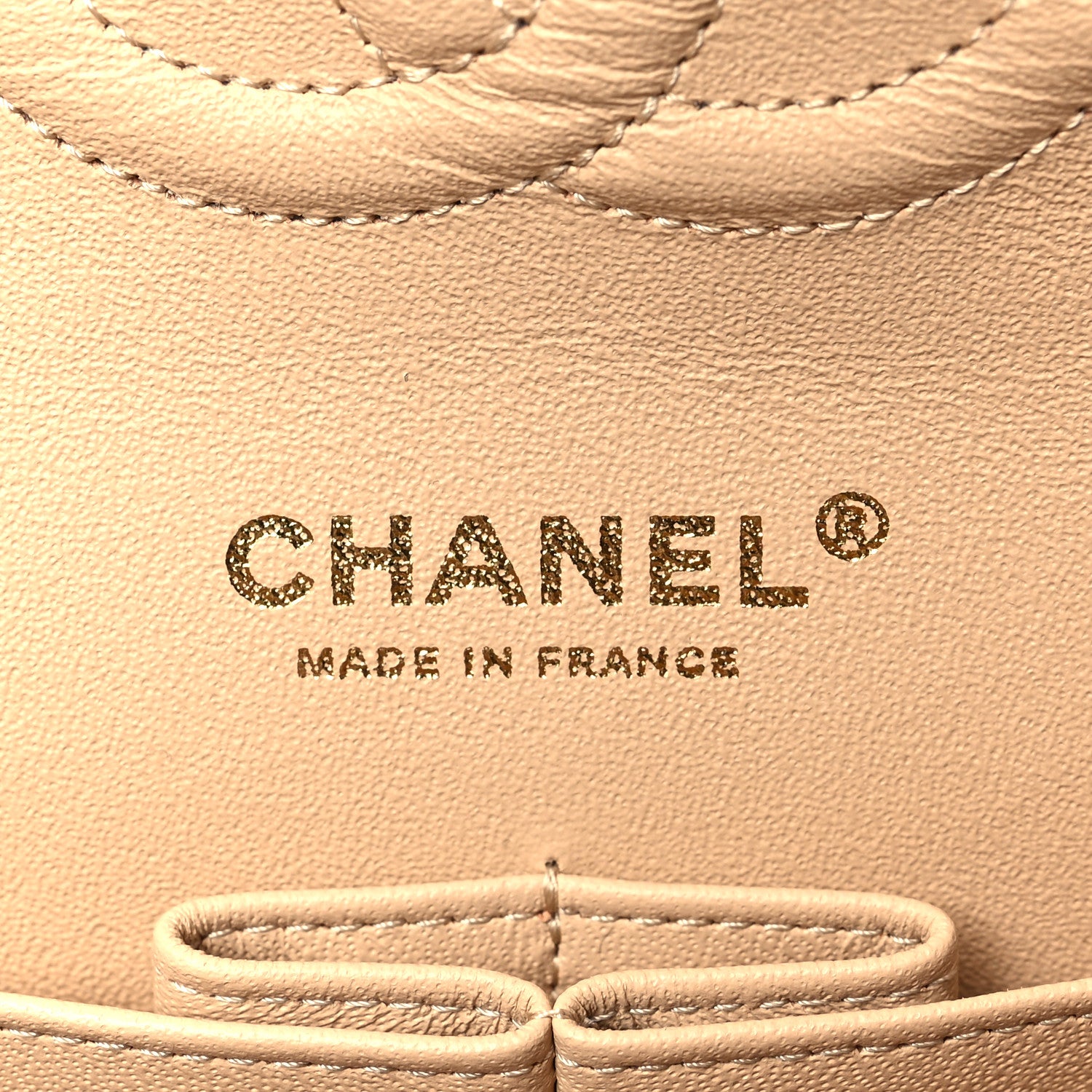 Chanel Caviar Quilted Medium Double Flap Beige 6 of 9