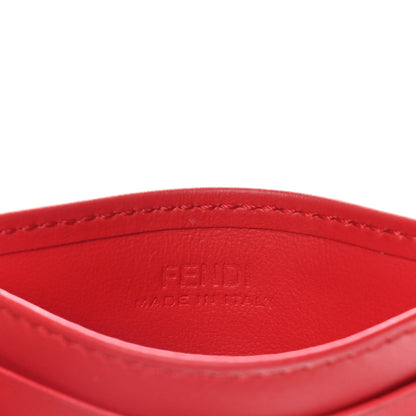 Fendi Vitello Century Monster Eyes Inlay Card Holder Black Giallo Rosso 6 of 9