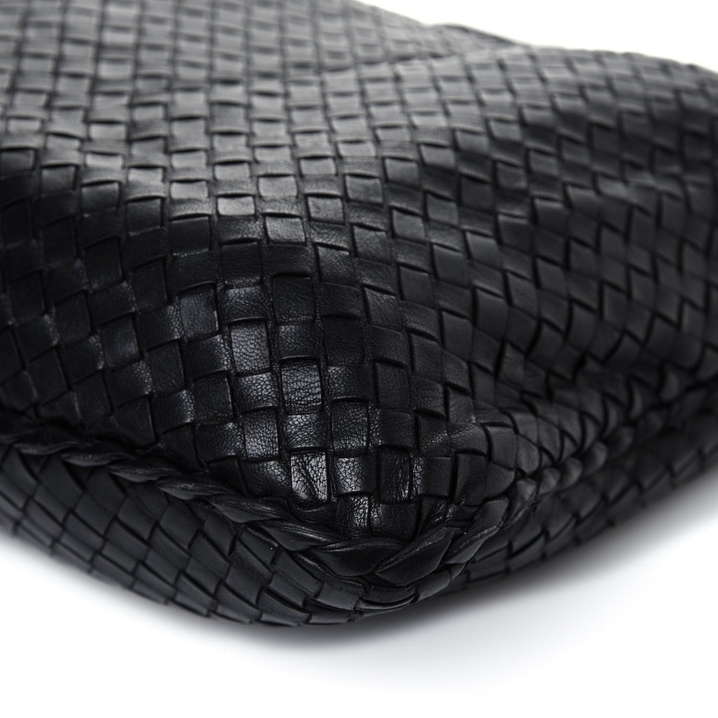 Nappa Intrecciato Large Veneta Hobo Black