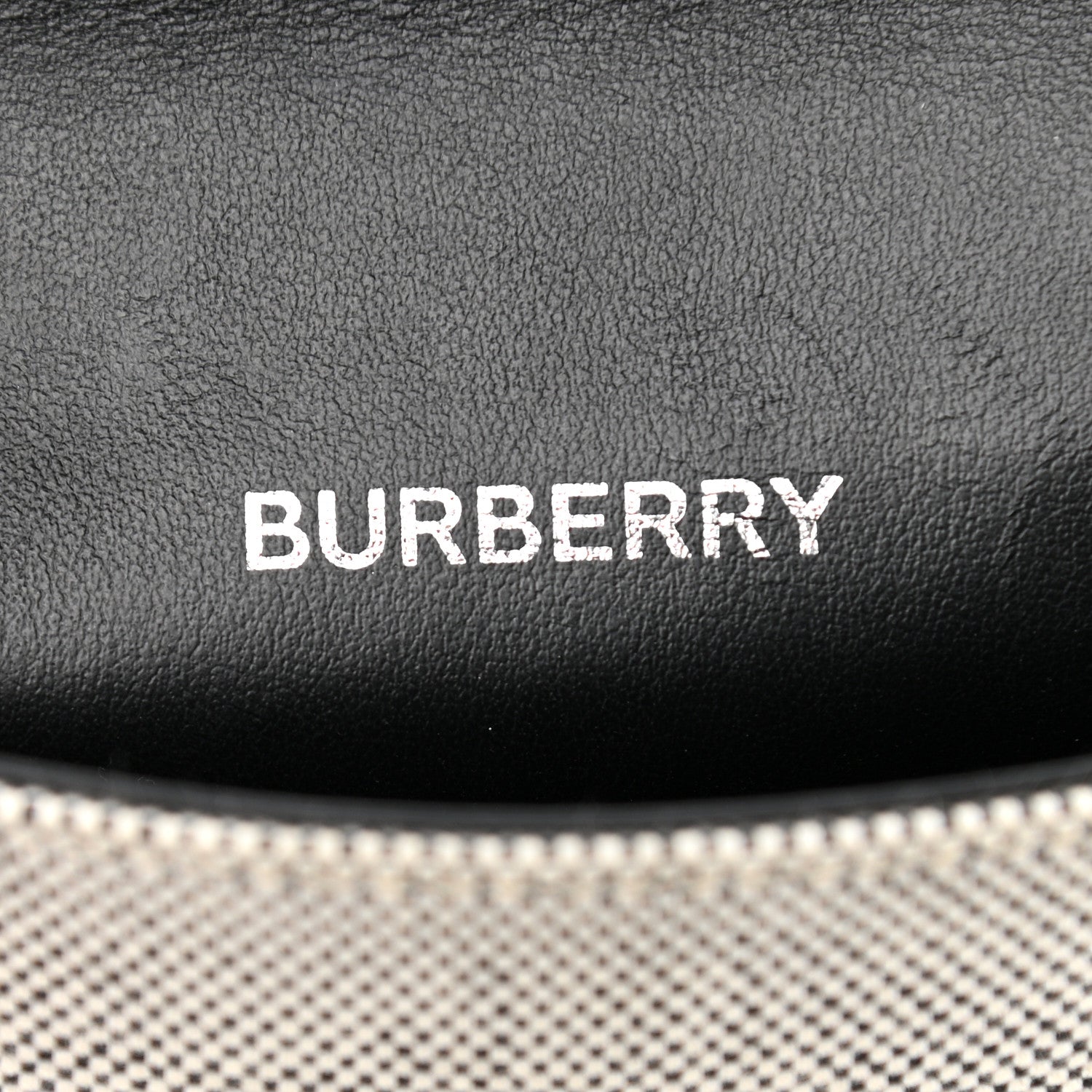 Burberry Cotton Canvas Calfskin Two Tone Phone Case Black 6 of 9