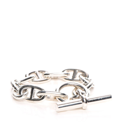 Hermes Sterling Silver TGM Chaine d'Ancre Bracelet 11 1 of 7