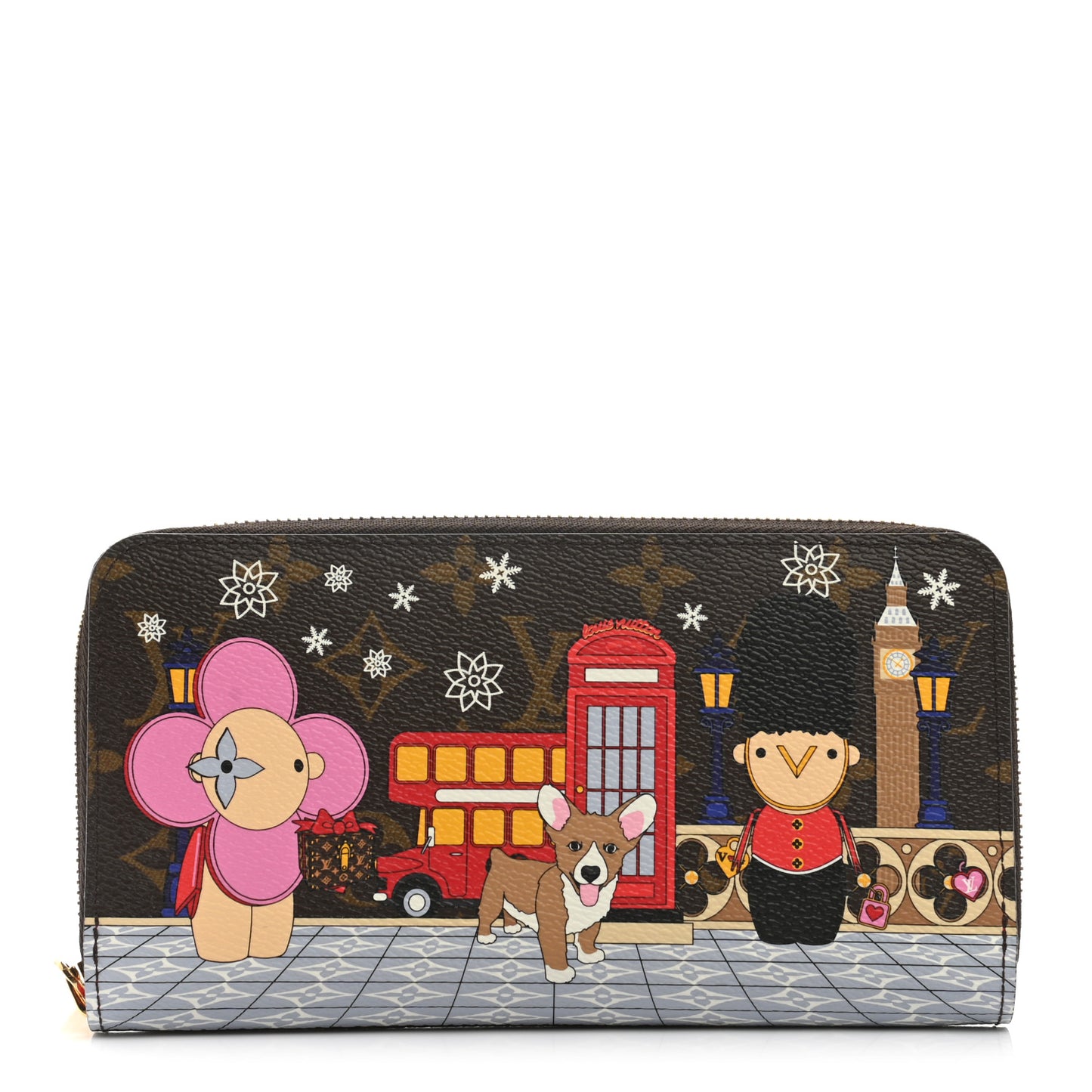 Monogram 2021 Christmas Animation London Zippy Wallet