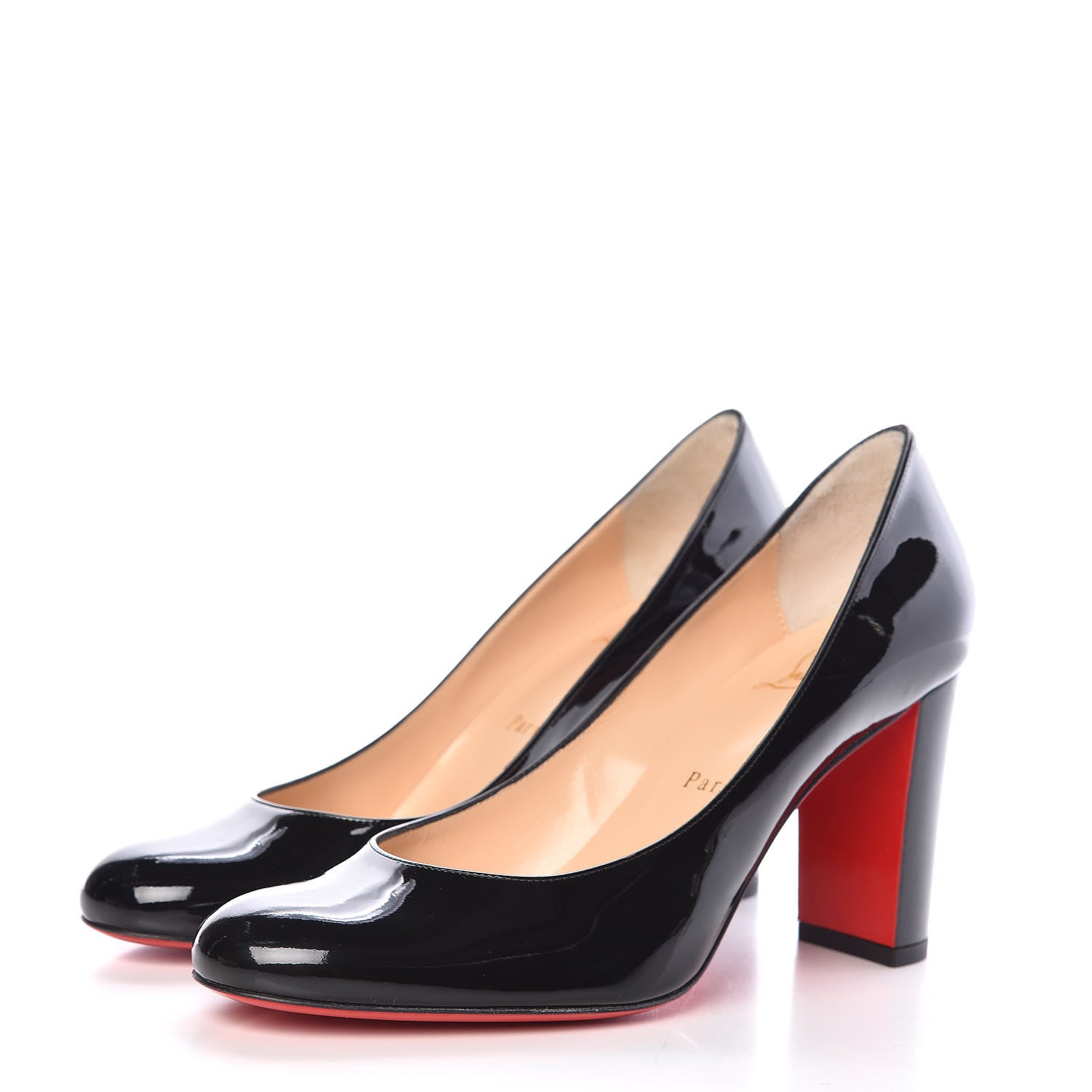 Christian Louboutin Patent Lady Gena 85 Pumps 37 Black 4 of 9