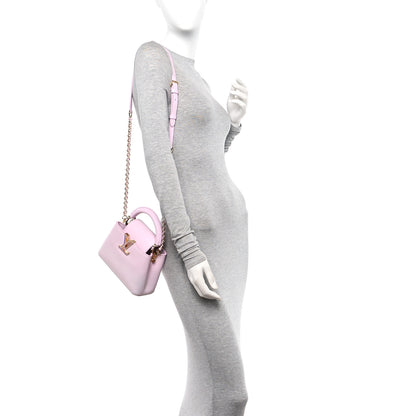 Louis Vuitton Taurillon LV Ski Capucines Mini Pearly Lilac 2 of 10