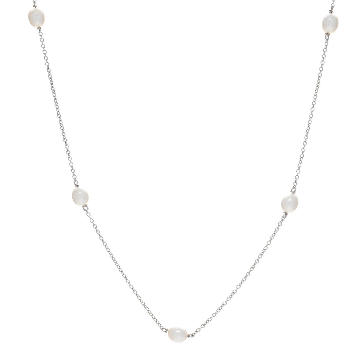 Sterling Silver Elsa Peretti Pearls by the Yard Necklace