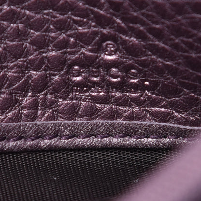 Gucci Metallic Pebbled Calfskin Large Soho Continental Wallet Purple 7 of 8