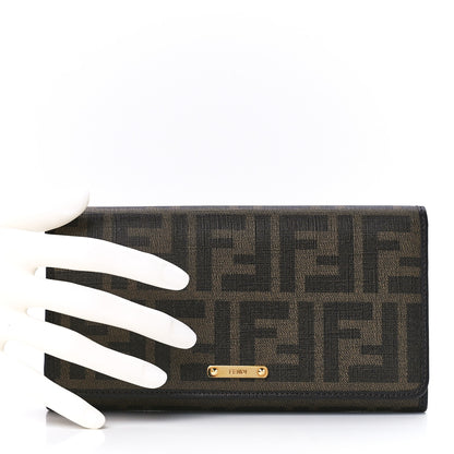 Fendi Zucca Spalmati Vitello Elite Continental Wallet Tobacco 2 of 11