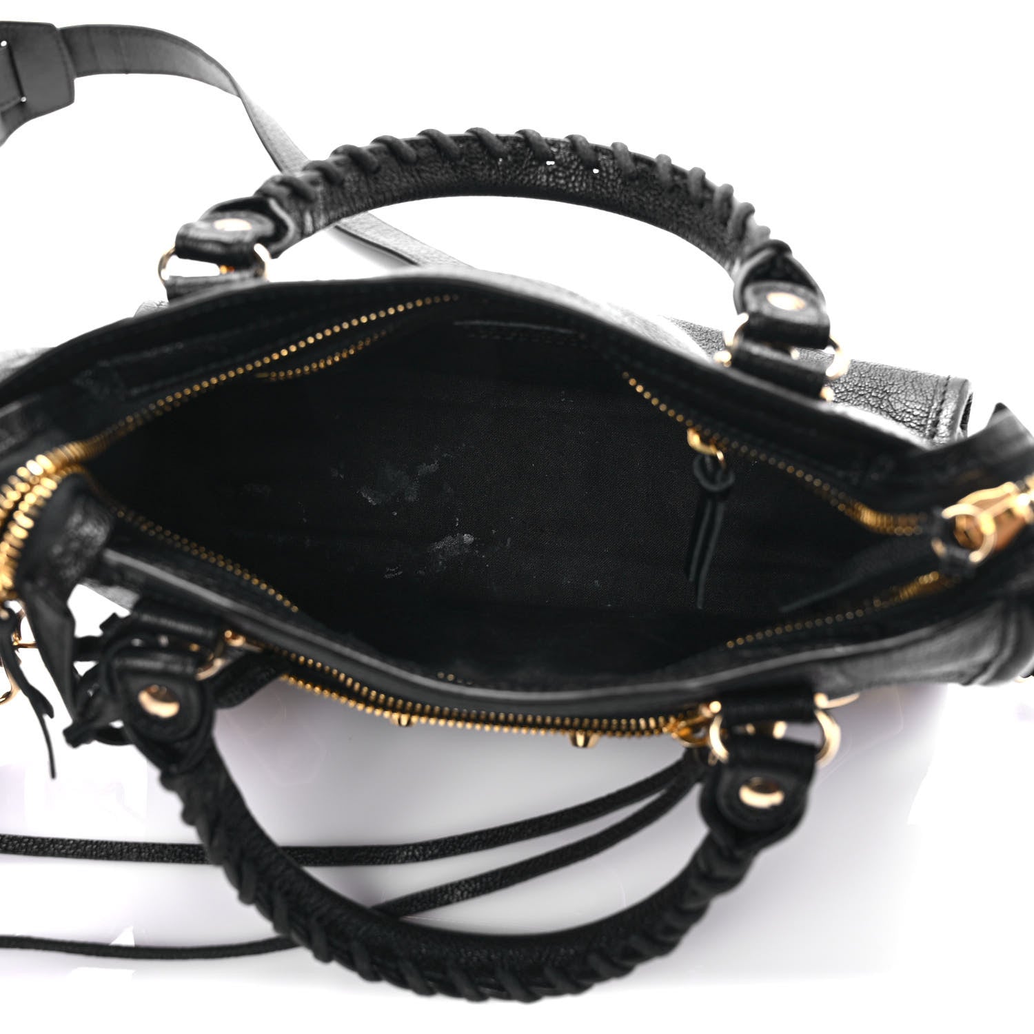Balenciaga Chevre Gold Metallic Edge Hardware Mini City Black 5 of 9