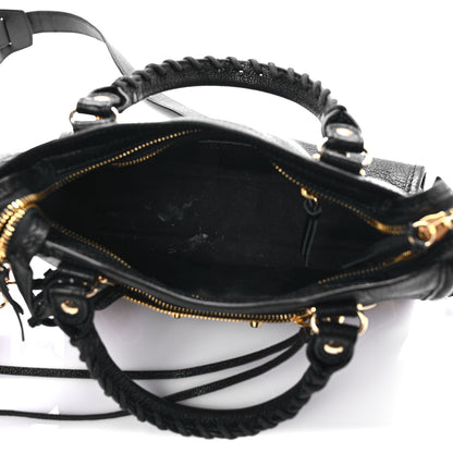 Balenciaga Chevre Gold Metallic Edge Hardware Mini City Black 5 of 9