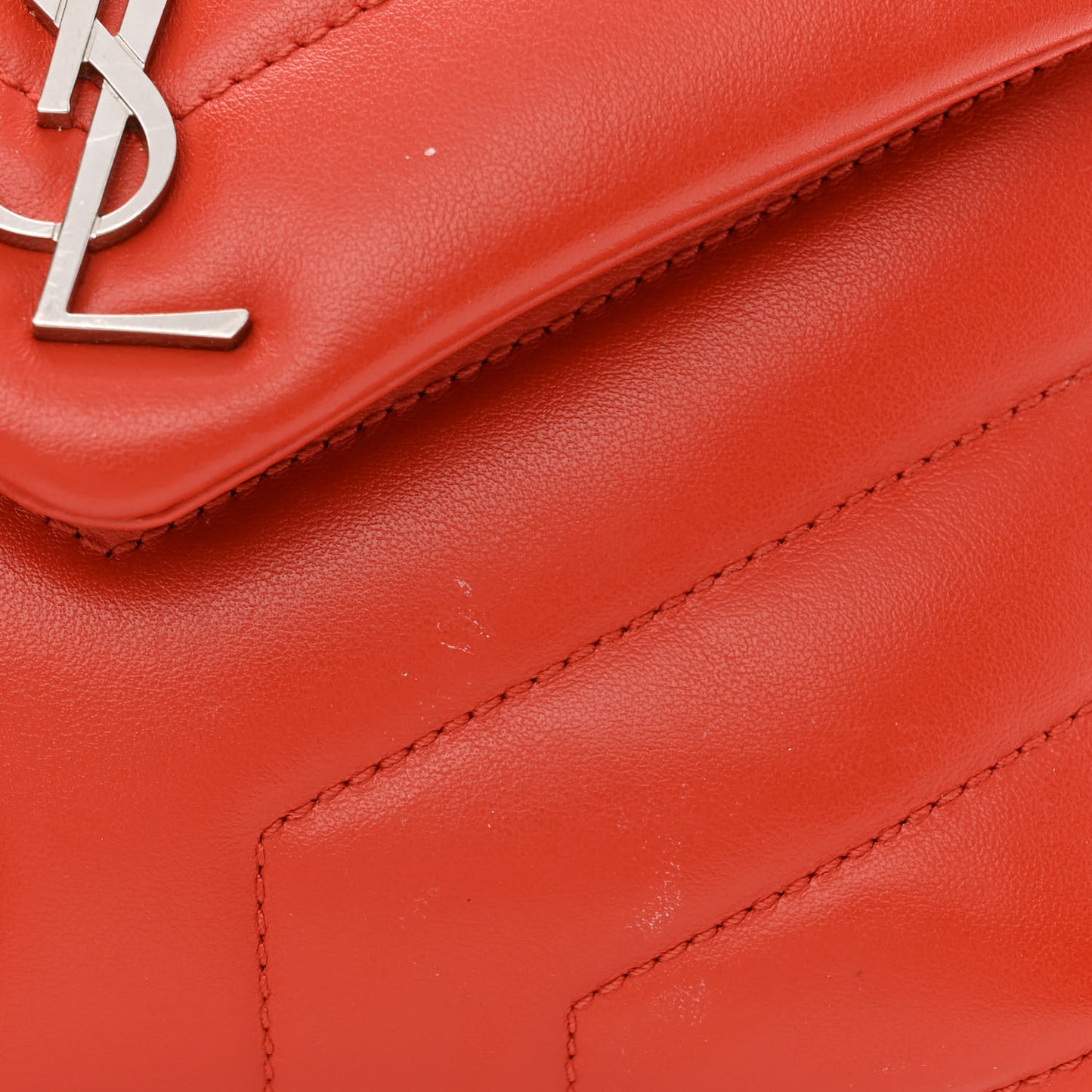 Calfskin Y Quilted Monogram Toy Loulou Crossbody Bag Coral