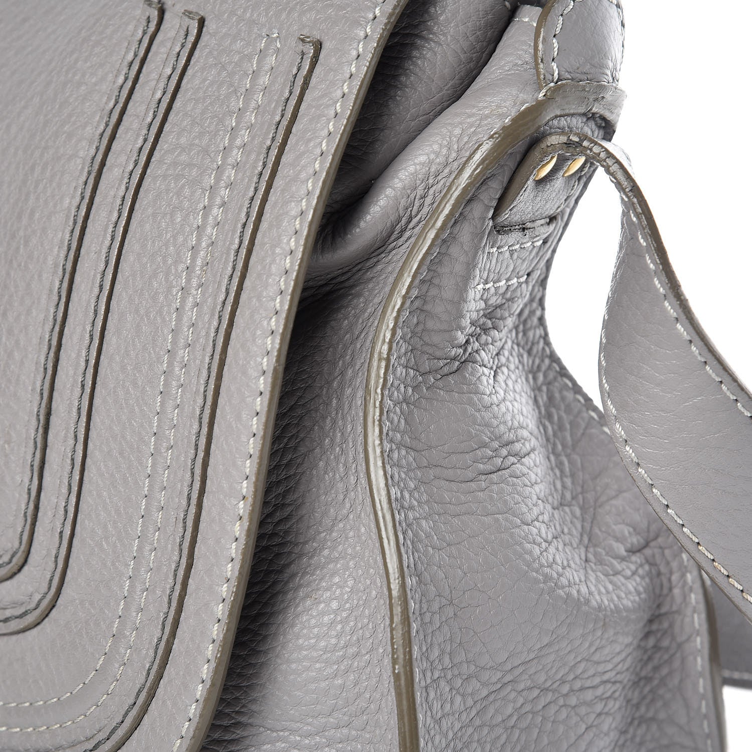 Chloe Calfskin Medium Marcie Top Handle Bag Cashmere Grey 14 of 19