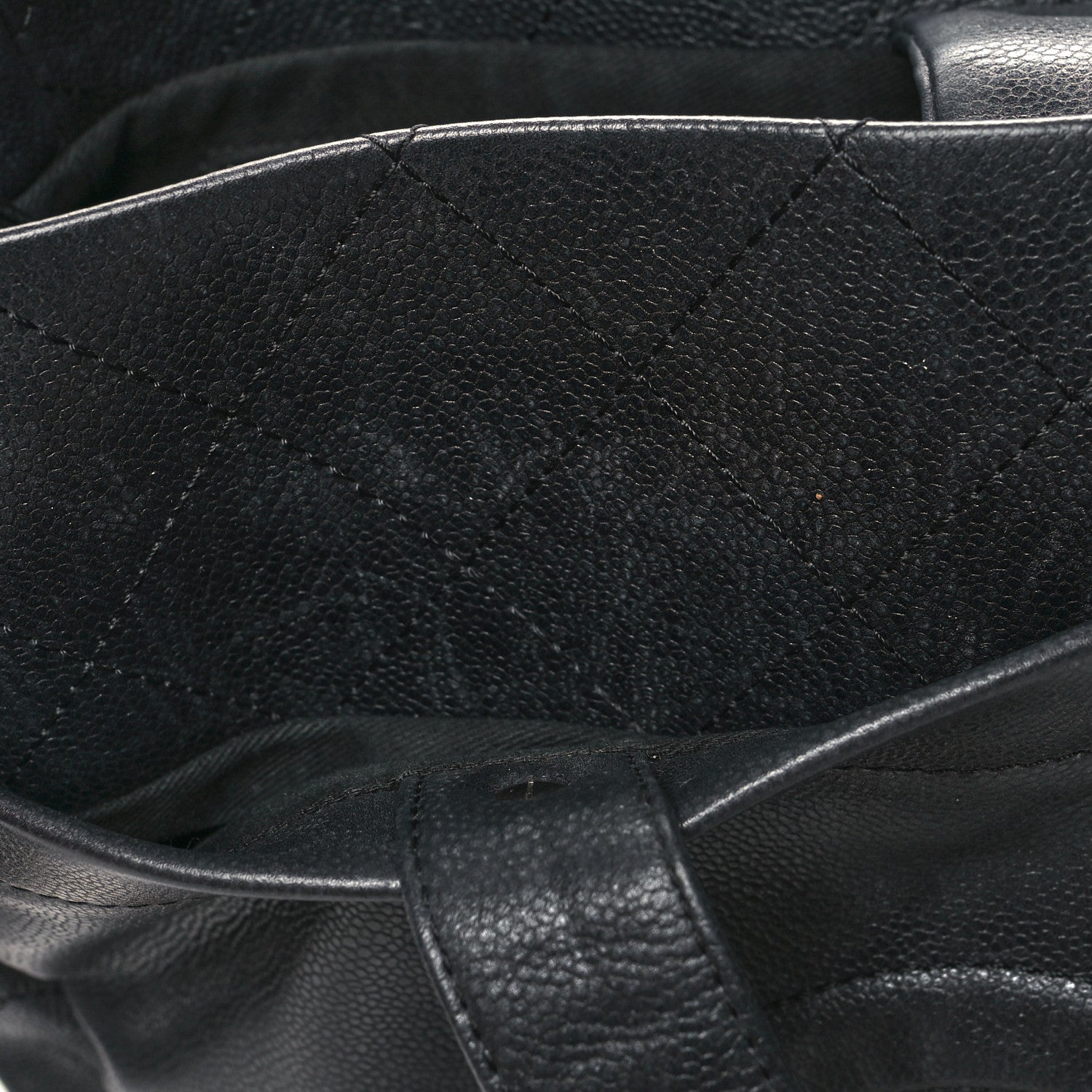 Chanel Caviar Stitched CC Shopper Tote Black 15 of 18
