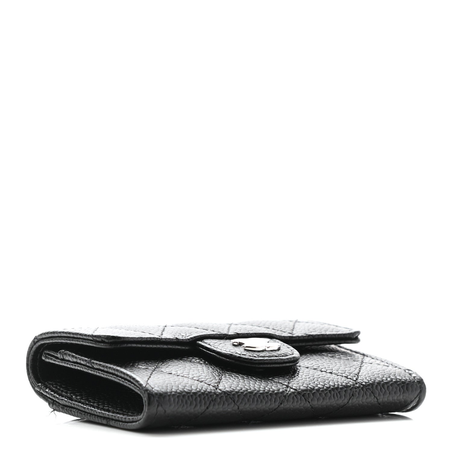 Chanel Caviar Quilted Flap Card Holder Wallet Black 4 of 8