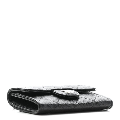 Chanel Caviar Quilted Flap Card Holder Wallet Black 4 of 8