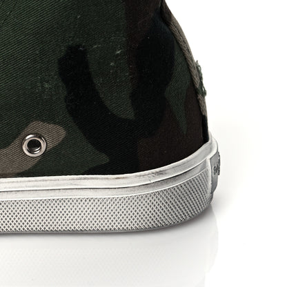 Saint Laurent Distressed Canvas Camouflage Print Bedford Hightop Sneakers 36 11 of 12