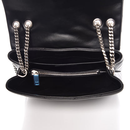 Saint Laurent Calfskin Y Quilted Monogram Small Loulou Chain Satchel Black 6 of 9