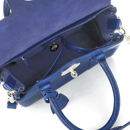 Mulberry Classic Grain Small Bayswater Satchel Neon Blue 5 of 9