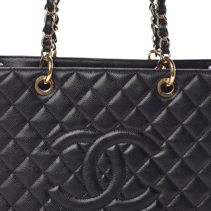 Chanel Caviar Quilted Grand Shopping Tote GST Black 5 of 10