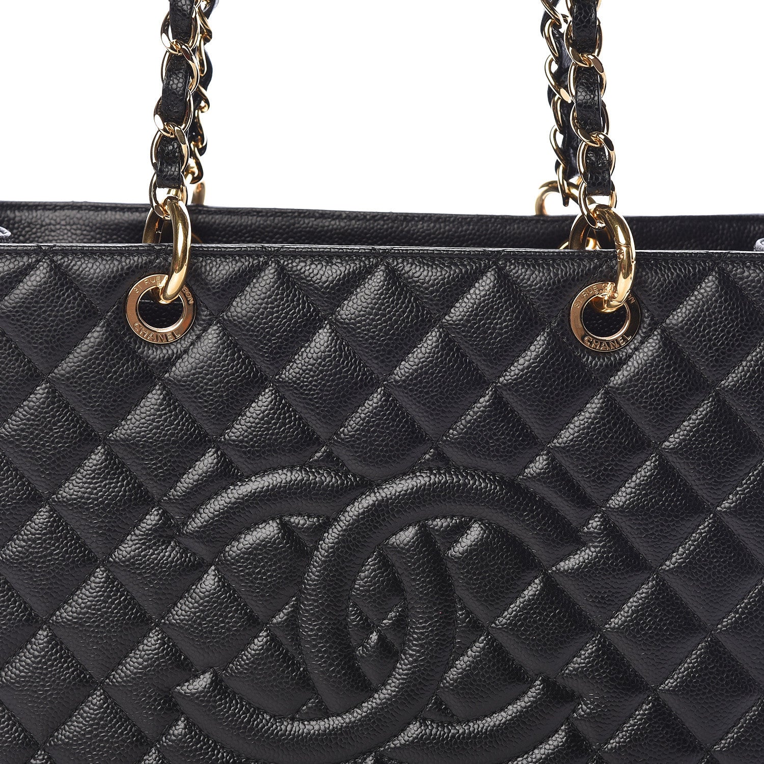 Chanel Caviar Quilted Grand Shopping Tote GST Black 8 of 12