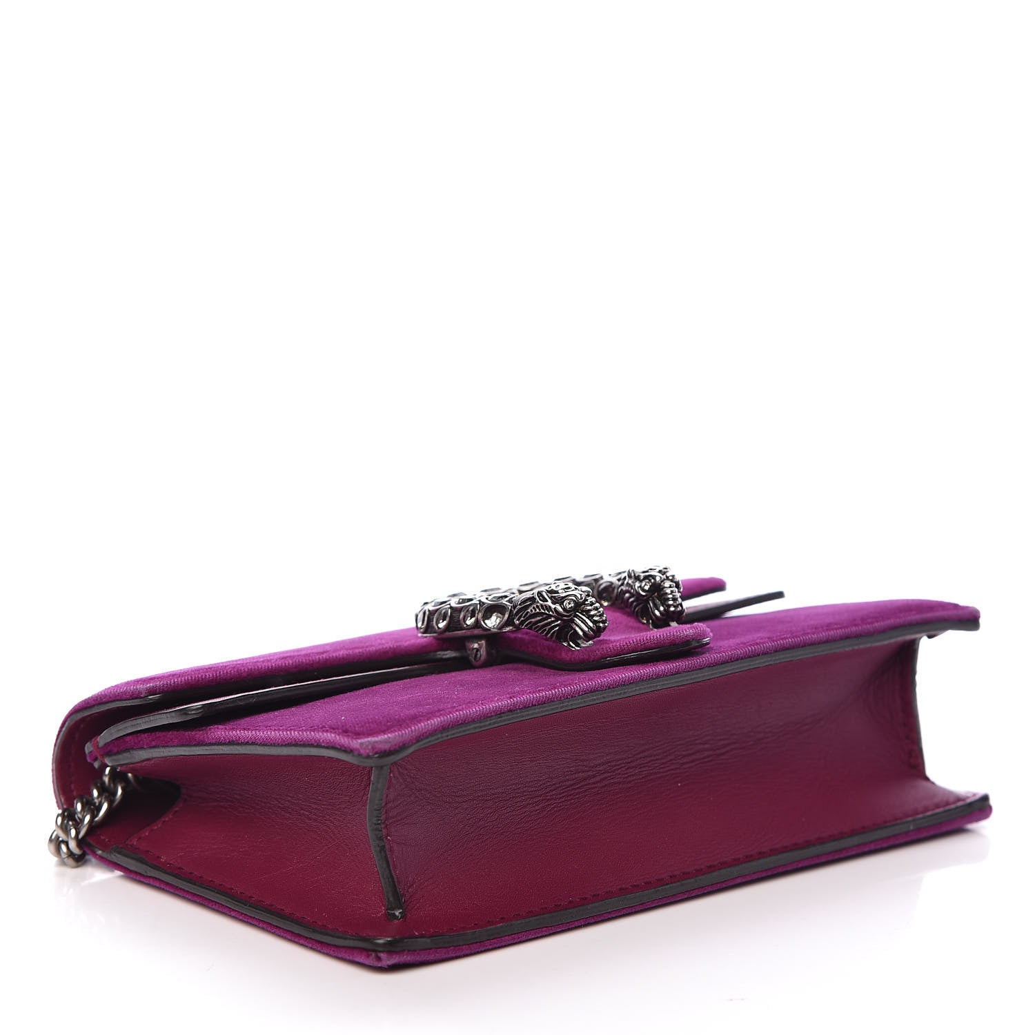 Gucci Velvet Super Mini Dionysus Shoulder Bag Fuchsia Violet Cyclamen 4 of 9