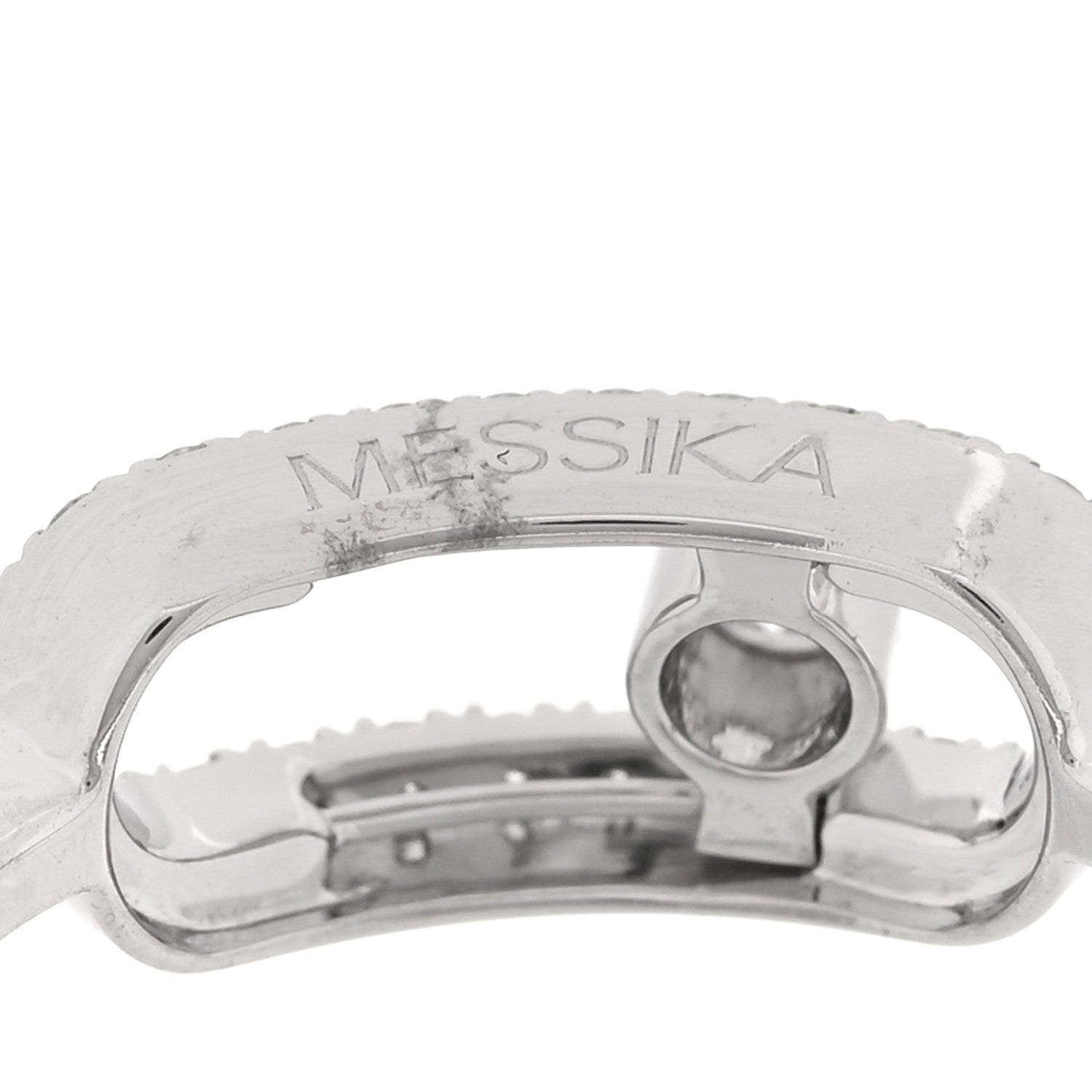 Messika 18K White Gold Diamond Large Move Uno Pave Ring 53 6.5 4 of 5