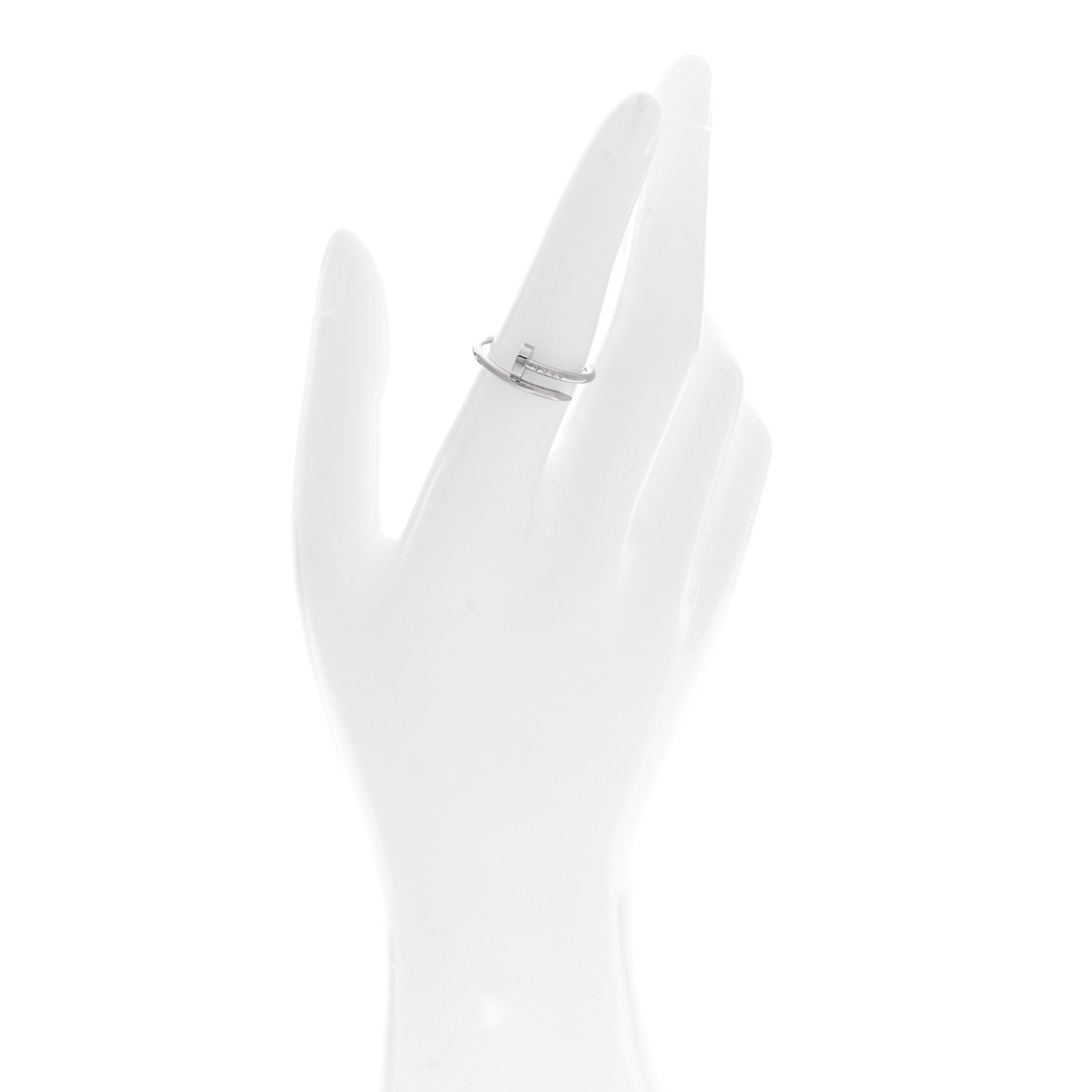 Cartier 18K White Gold Small Juste Un Clou Ring 54 7 2 of 7