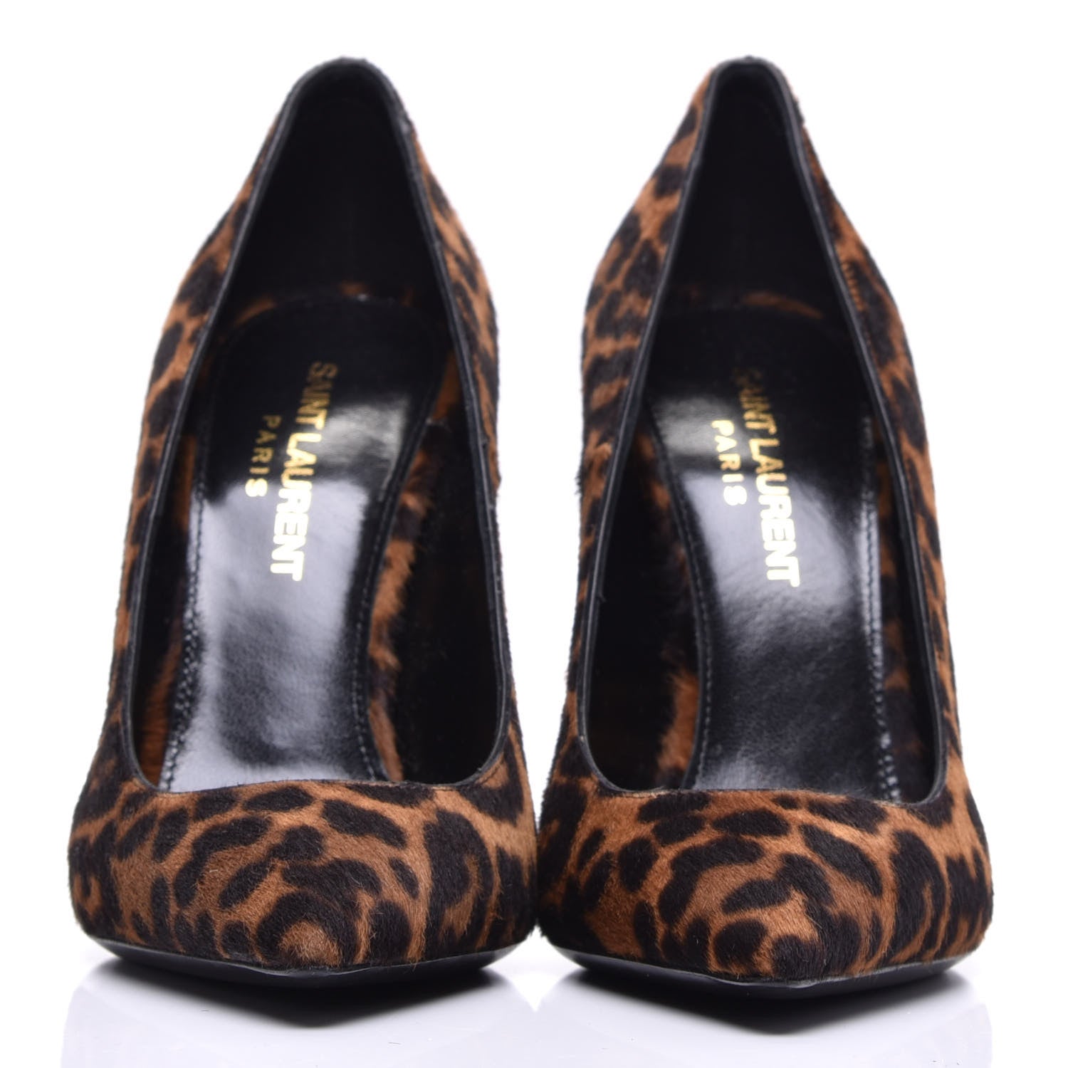 Saint Laurent Calf Hair Leopard Print Opyum 110 Pumps 35.5 Brown 2 of 9