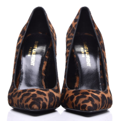 Saint Laurent Calf Hair Leopard Print Opyum 110 Pumps 35.5 Brown 2 of 9