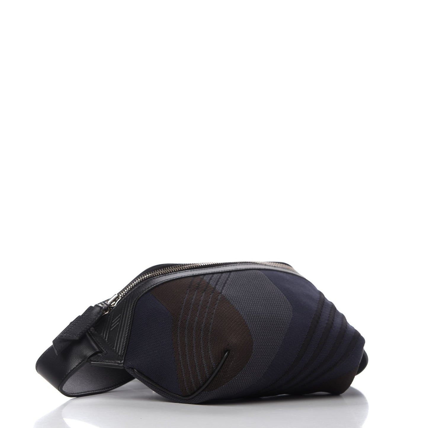 Dynamo Technical Canvas Allegretto Calfskin Cityslide Belt Bag Plomb Bleu Nuit Black