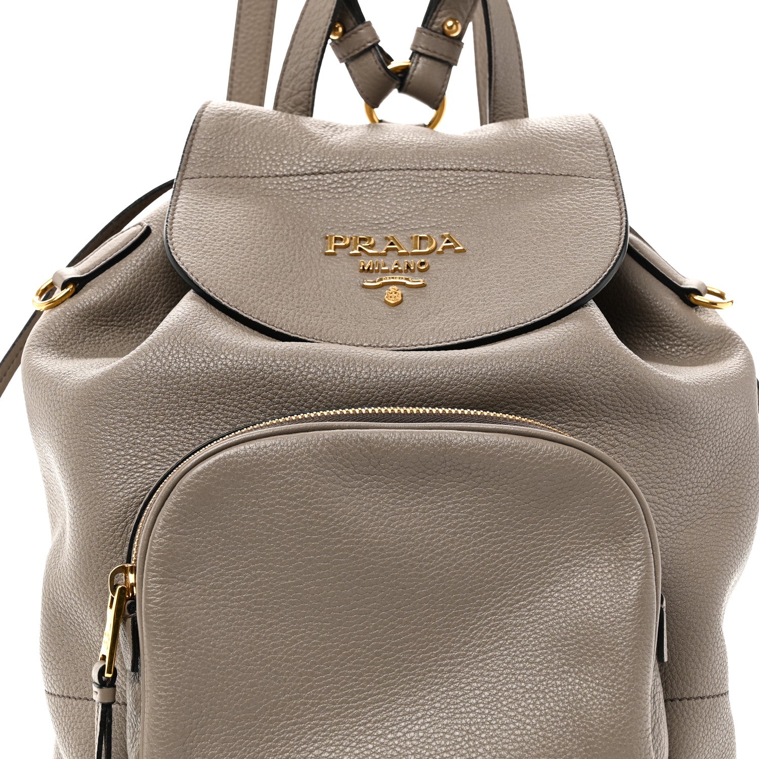 Prada Vitello Daino Backpack Argilla 7 of 9