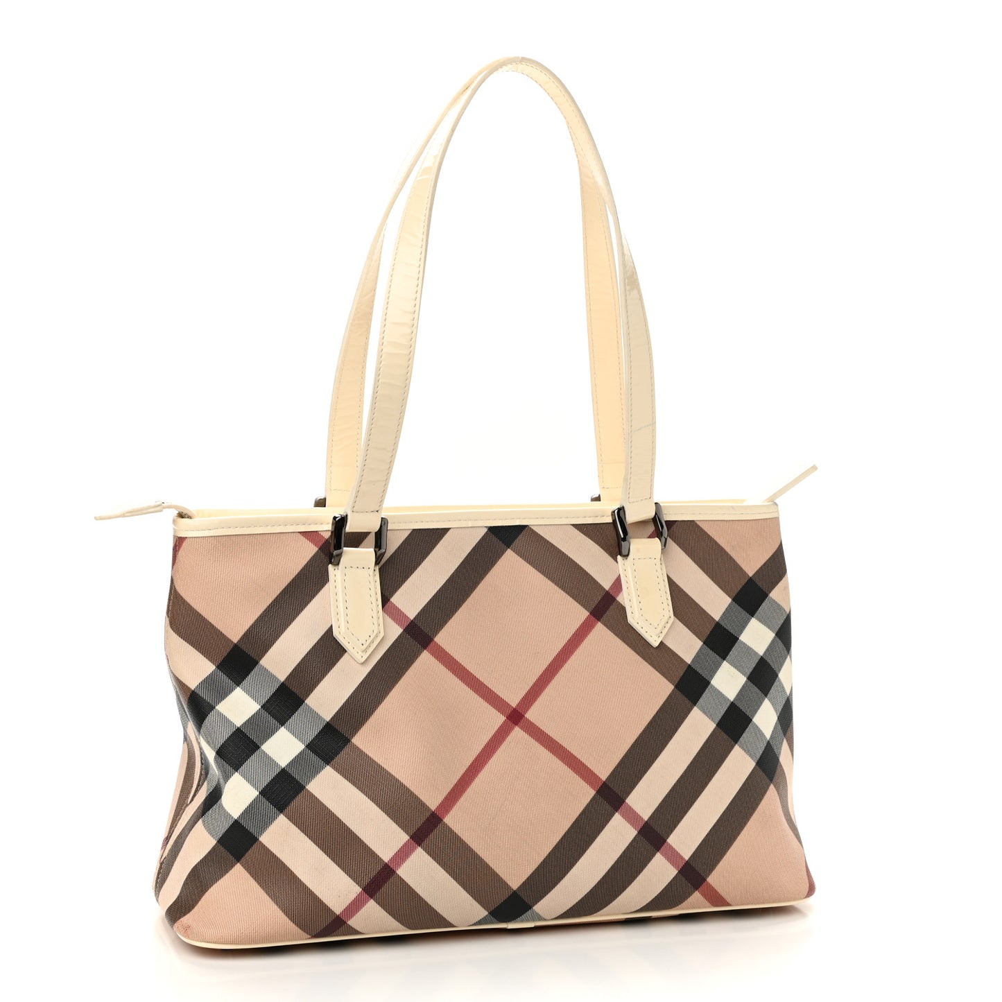 Nova Check Large Nickie Tote White