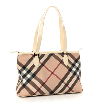 Burberry Nova Check Large Nickie Tote White 3 of 16