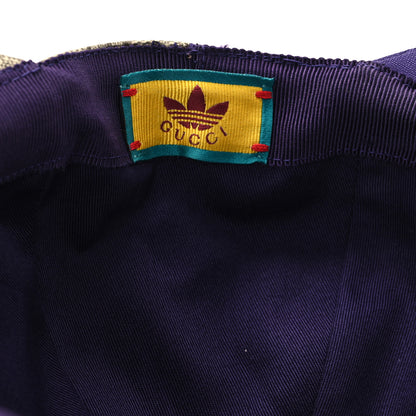 Gucci X ADIDAS GG Supreme Monogram Double Sided Baseball Hat XL Beige Ebony Dark Ameth 10 of 11