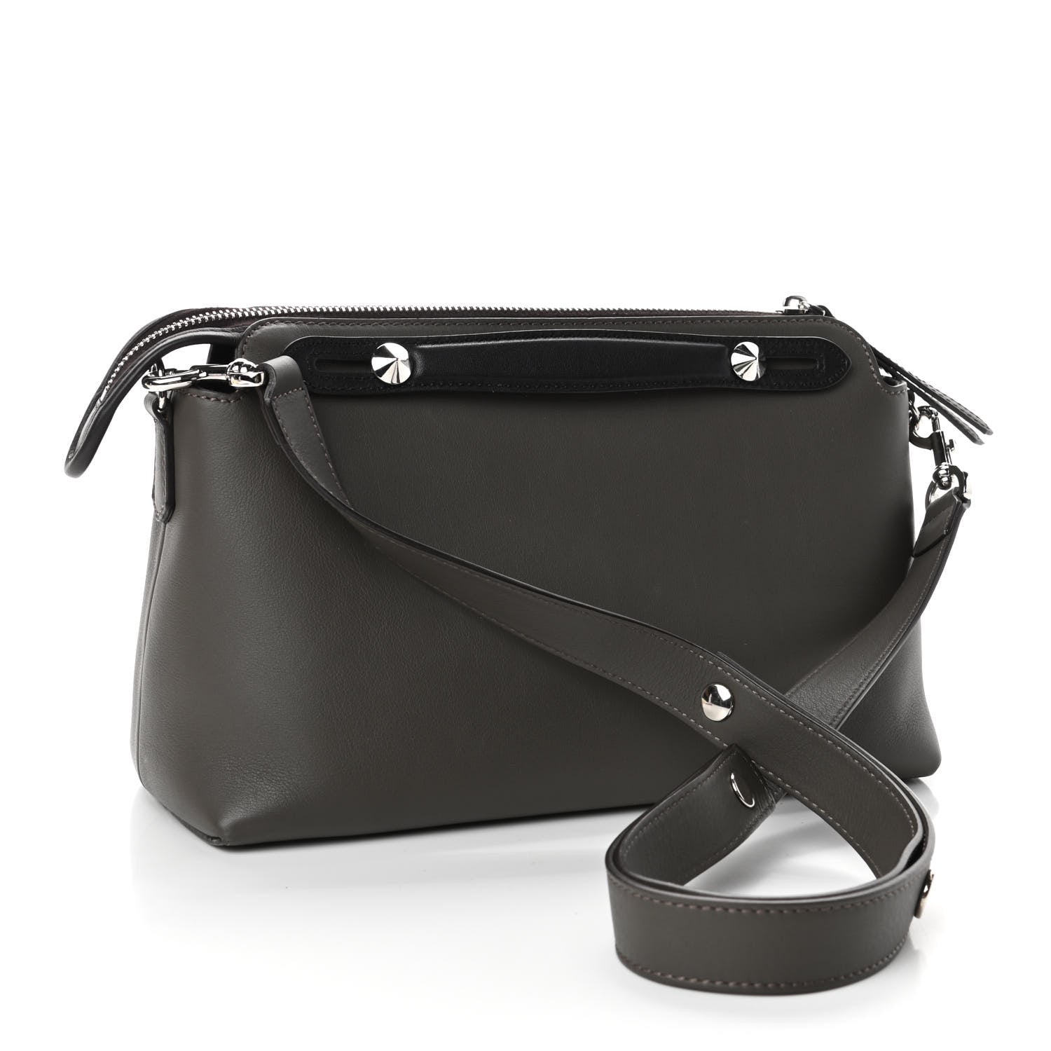 Fendi Vitello Dolce 4 Color Medium By The Way Boston Bag Carbone Grigio Polvere Multicolor 2 of 4