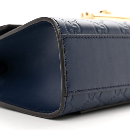 Gucci Guccissima Small Padlock Shoulder Bag Blue Agata 9 of 17