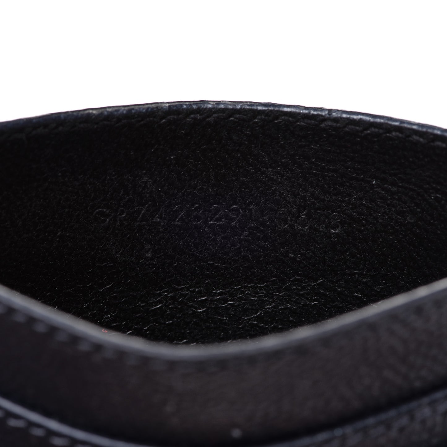 Grain De Poudre Matelasse Chevron Monogram Credit Card Case Navy