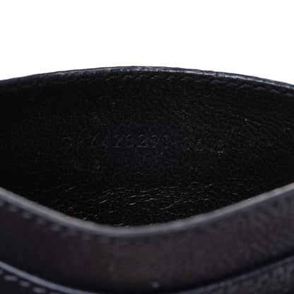 Saint Laurent Grain De Poudre Matelasse Chevron Monogram Credit Card Case Navy 7 of 12