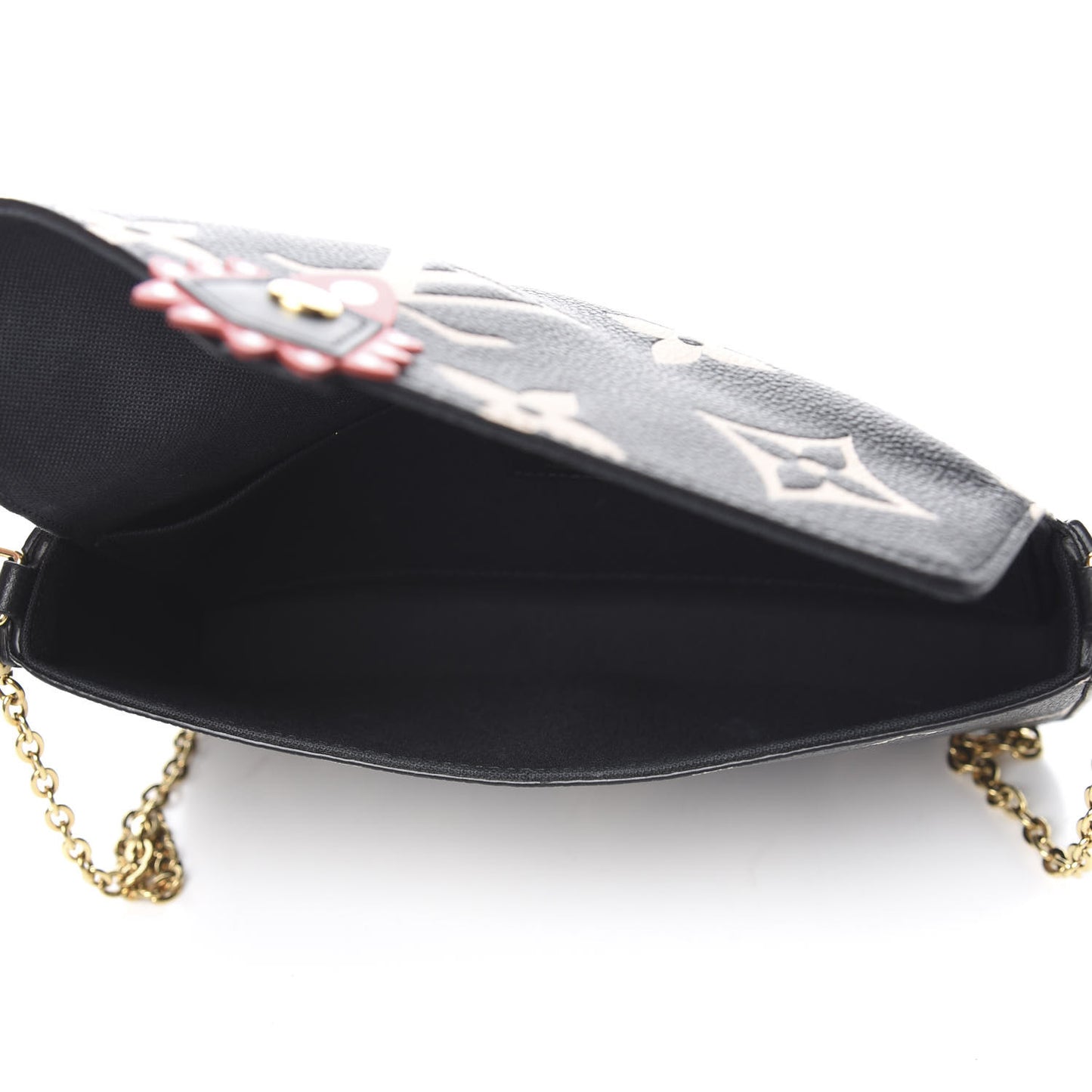 Empreinte Monogram Giant Crafty Pochette Felicie Black Creme